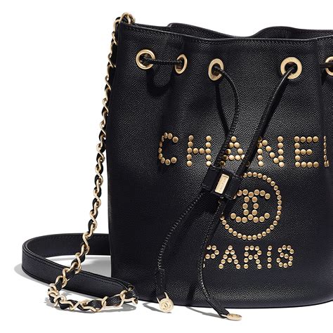 chanel glazed calfskin flap bag|Chanel grained calfskin drawstring bag.